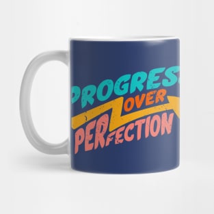 Vintage Progress Over Perfection // Back to School Teacher Saying B Mug